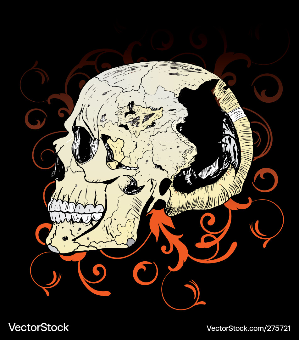 Skull tattoo Royalty Free Vector Image - VectorStock