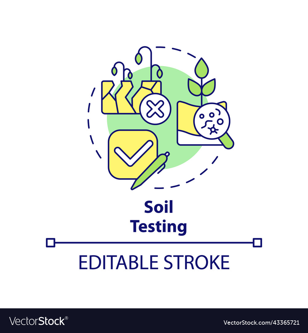 Soil testing concept icon vector image Soil testing concept icon