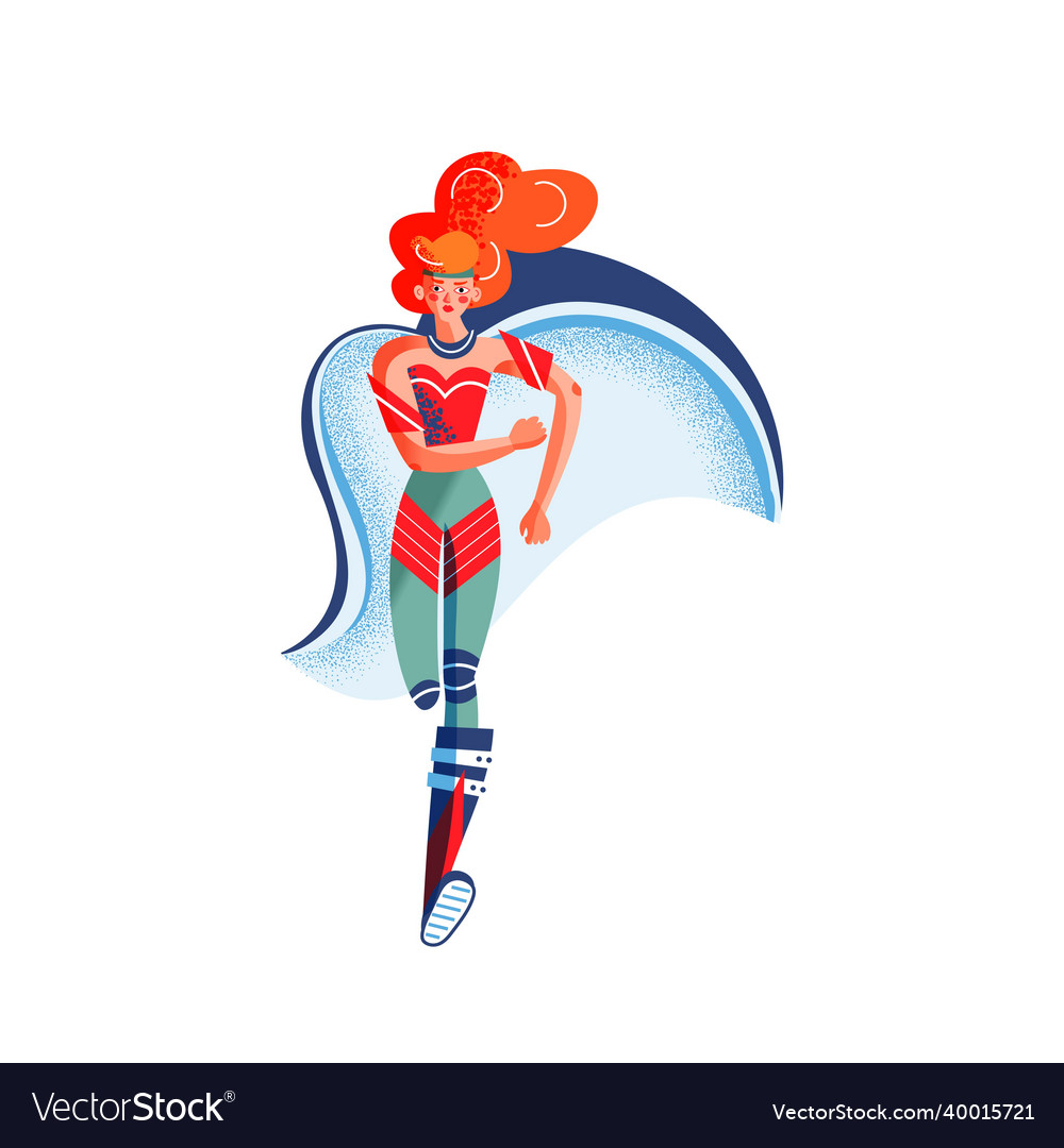 Superhero Frau Laufen