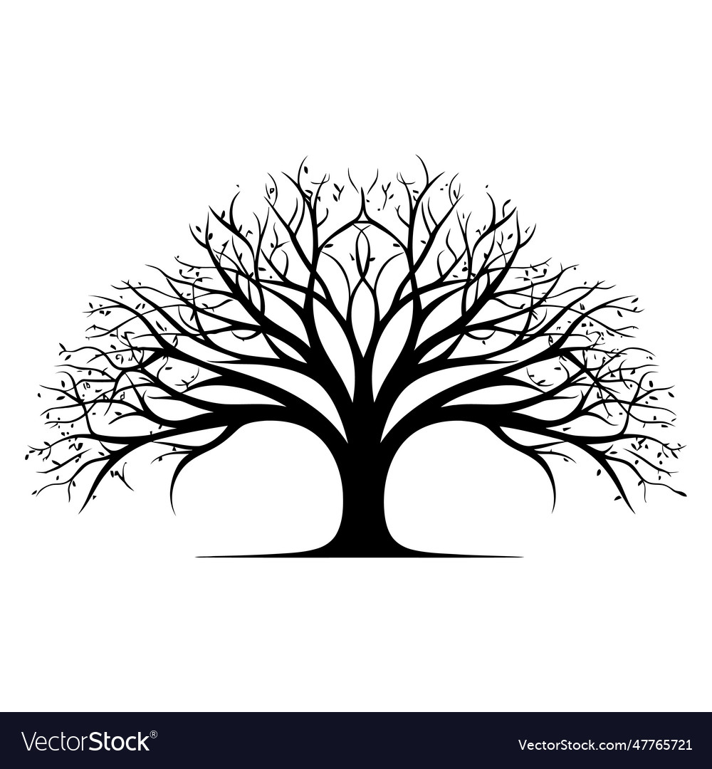 Tree silhouette abstract image of a without vector image Tree silhouette abstract image of a without