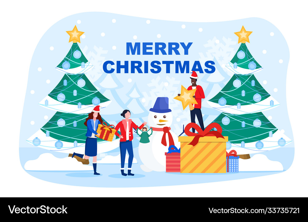Winter holidays concept Royalty Free Vector Image