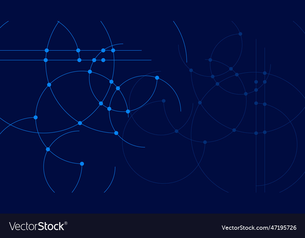 Abstract lines and circle futuristic data network vector image Abstract lines and circle futuristic data network