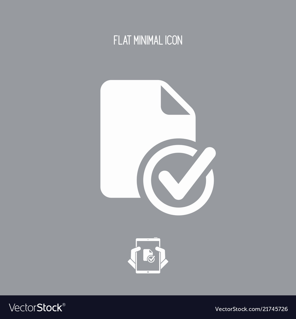 Check document - flat minimal icon