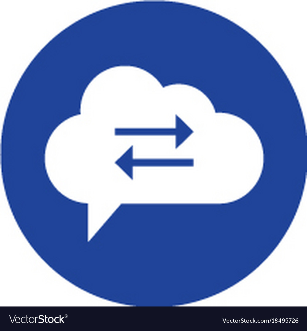 Cloud computing concept sync icon