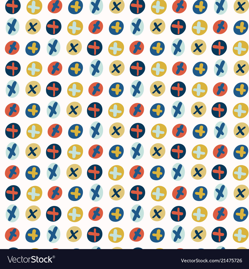 Crossed out circles pattern vector image Crossed out circles pattern