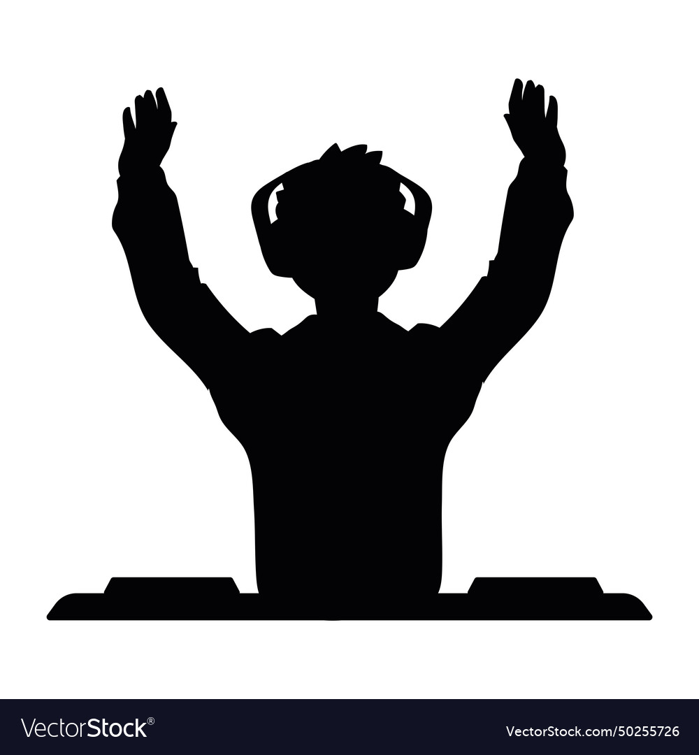 Dj silhouette and turntable Royalty Free Vector Image