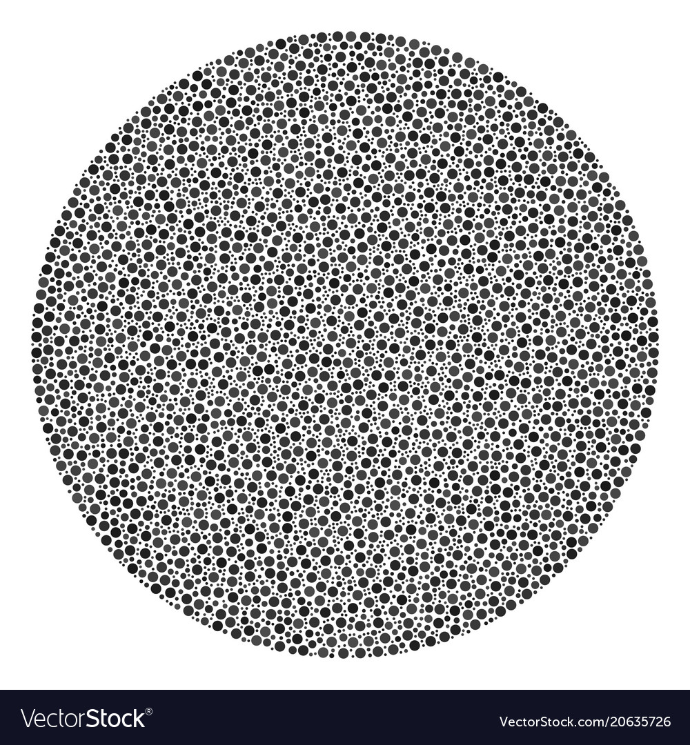 filled-circle-composition-of-small-circles-vector-image