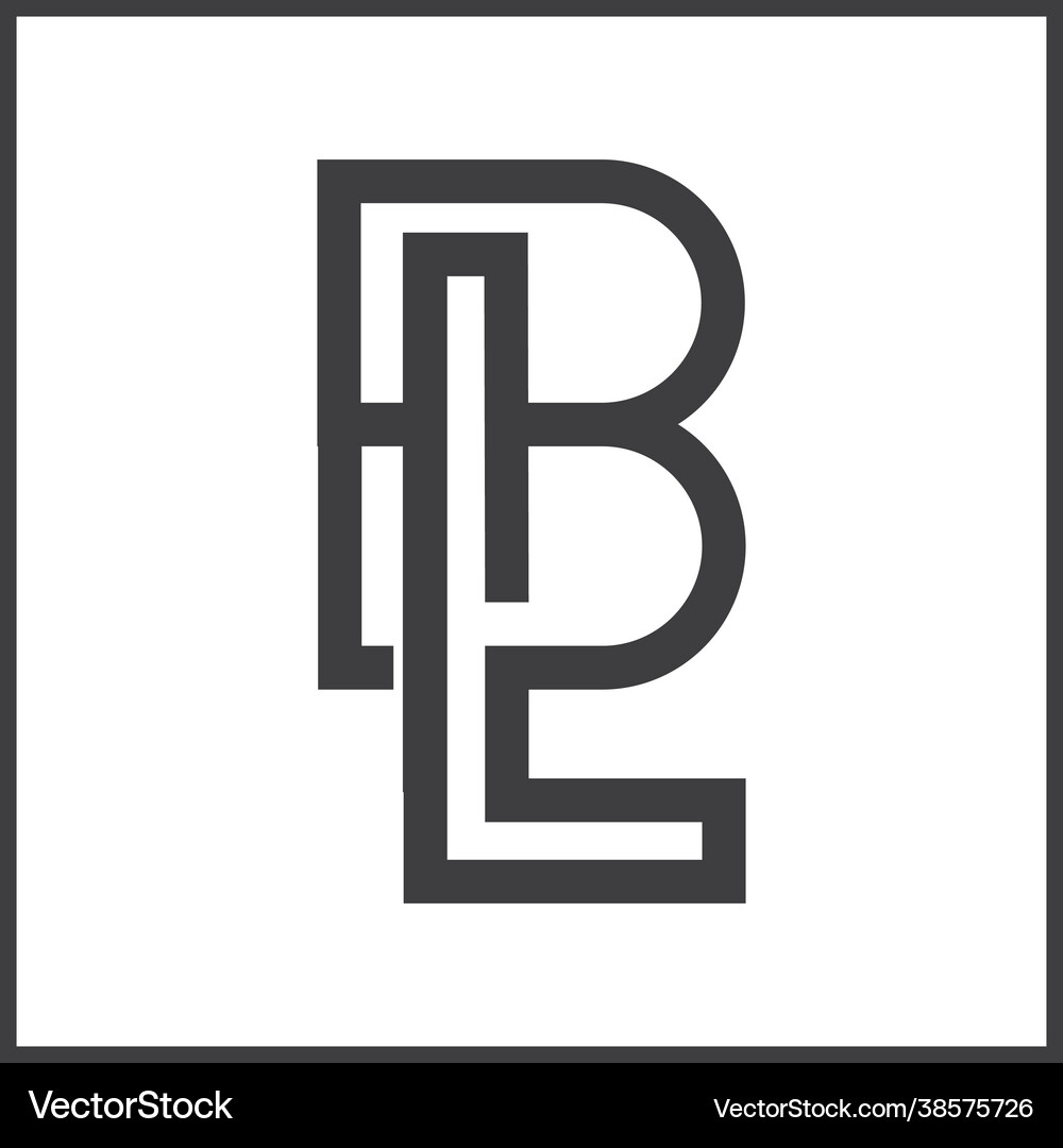 Lb Or Bl Logo And Icon Design Royalty Free Vector Image
