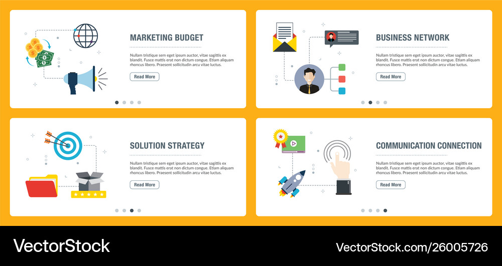 Marketing Budget Business Network Solution Vector Image