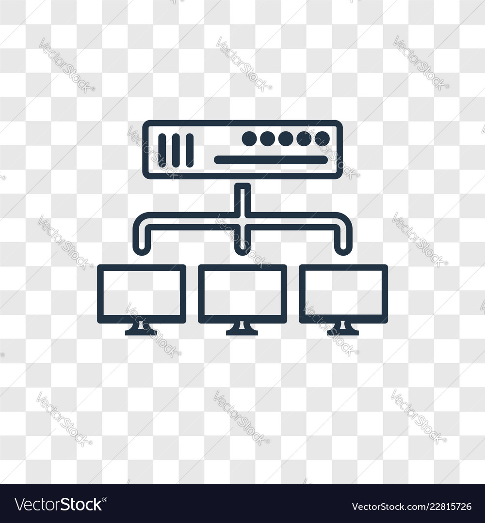 Networking concept linear icon isolated vector image Networking concept linear icon isolated