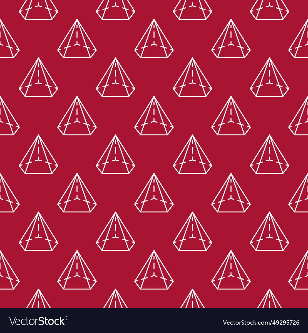 Pentagonal cone shape outline seamless pattern vector image Pentagonal cone shape outline seamless pattern
