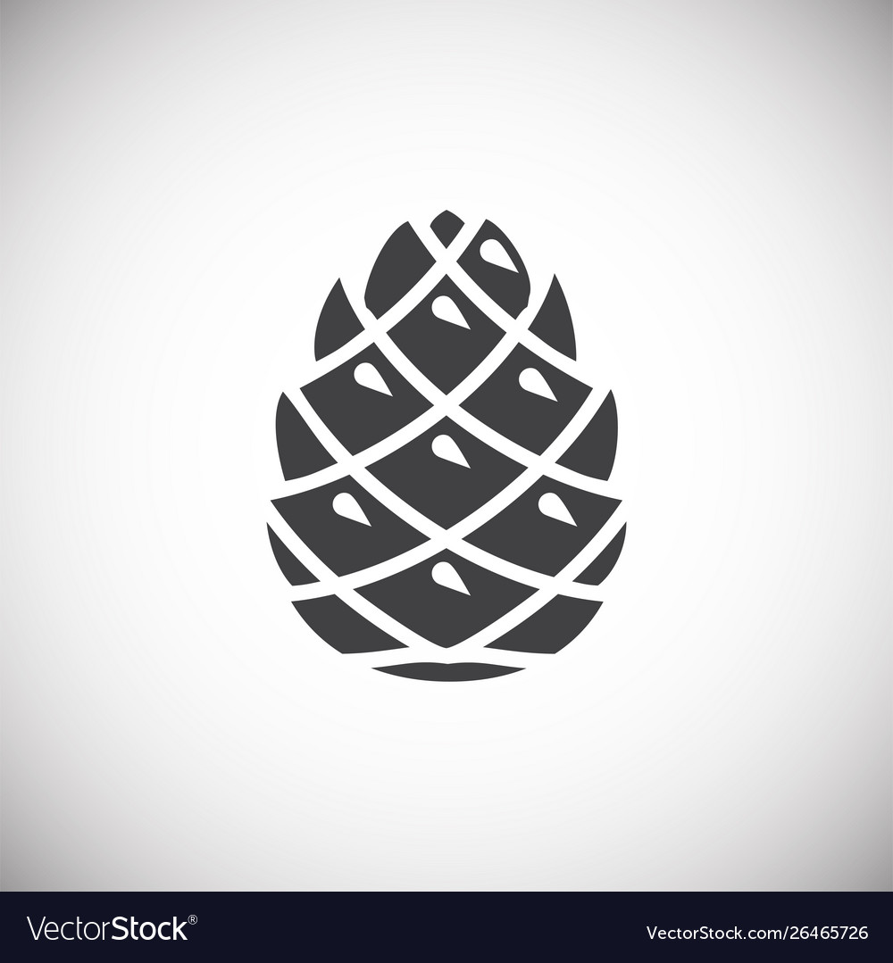 Pine cone icon on background for graphic and web vector image Pine cone icon on background for graphic and web