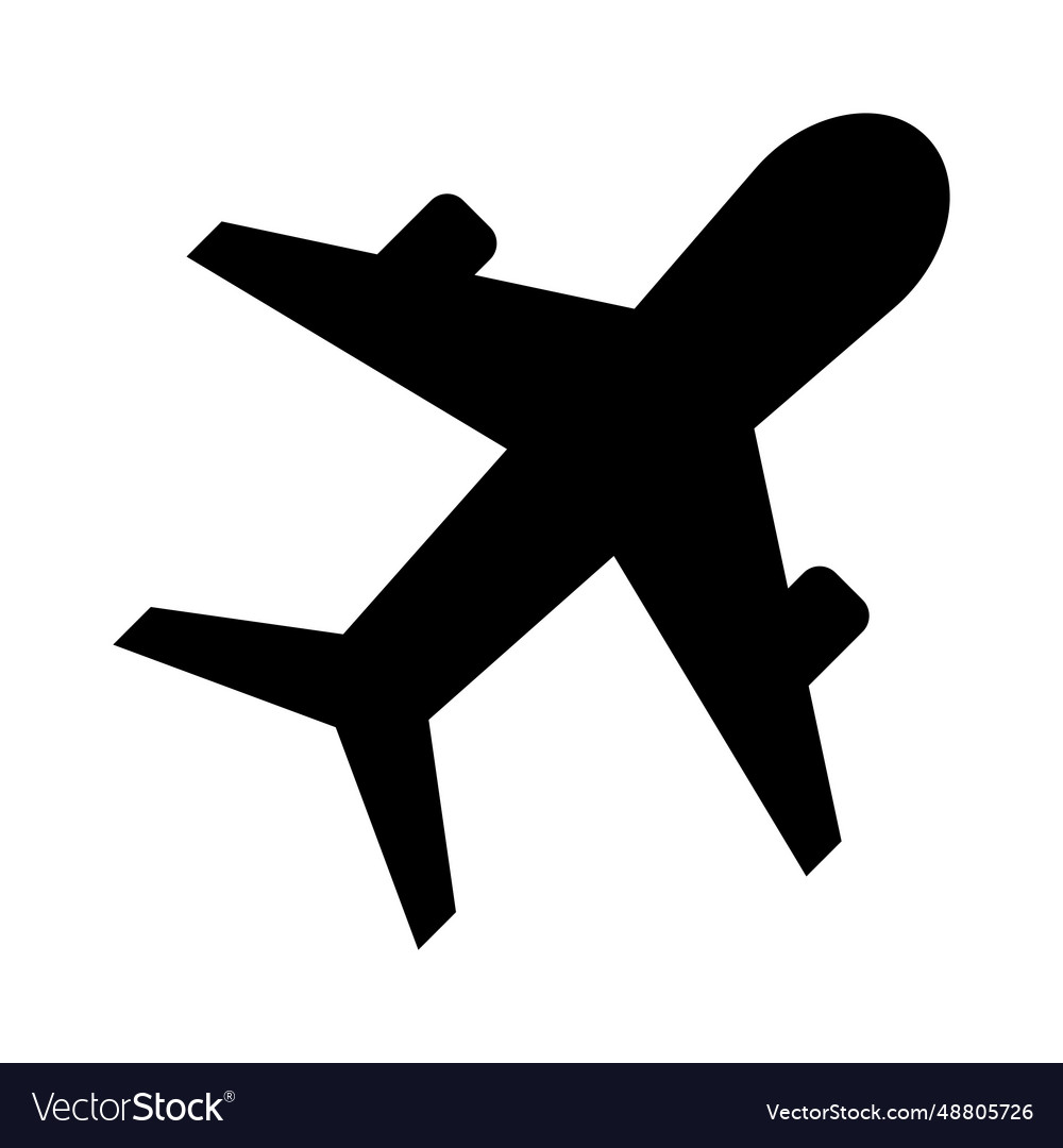 Plane icon airplane isolated vector image Plane icon airplane isolated