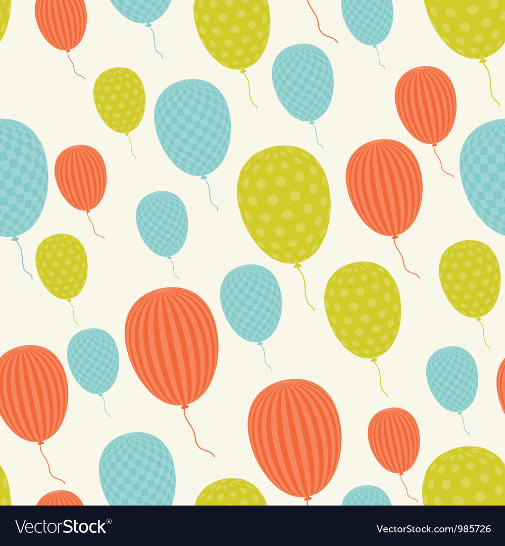 Retro patterned balloons Royalty Free Vector Image