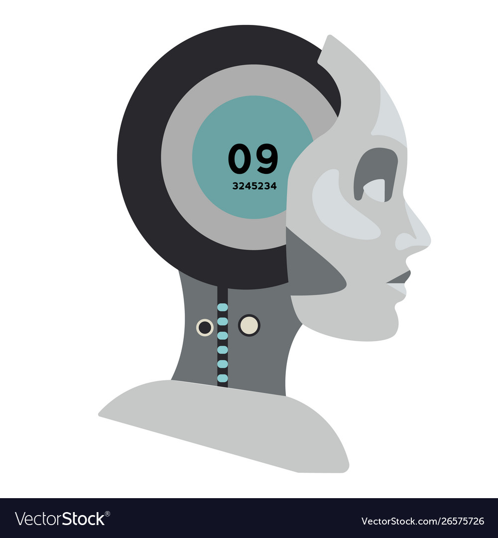 Robot simple on white background