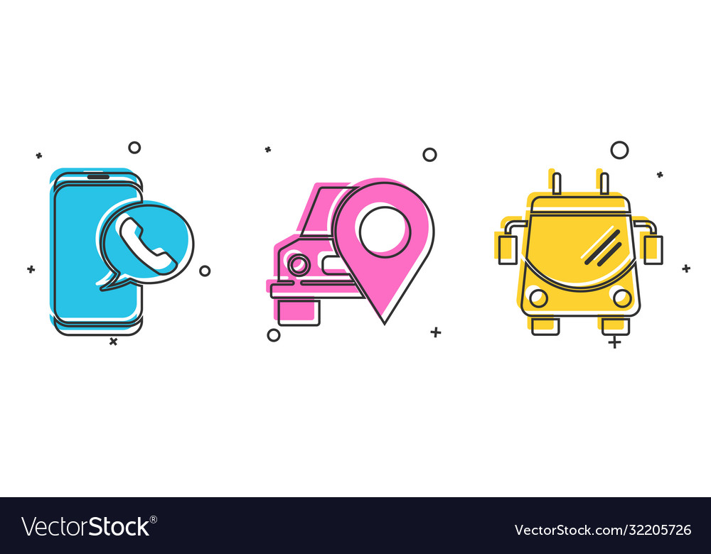 Set taxi call telephone service map pointer Vector Image Set taxi call telephone service map pointer