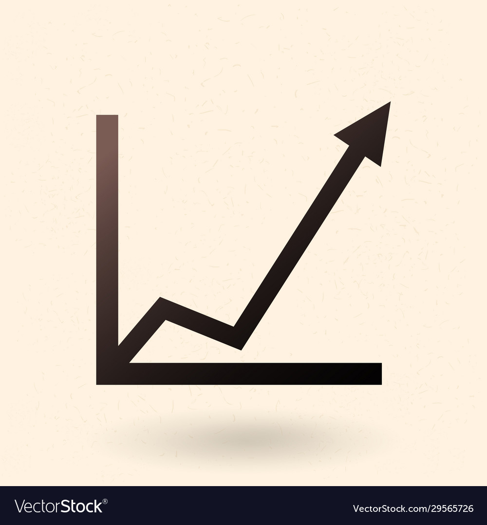 Single analytic icon - increasing graph
