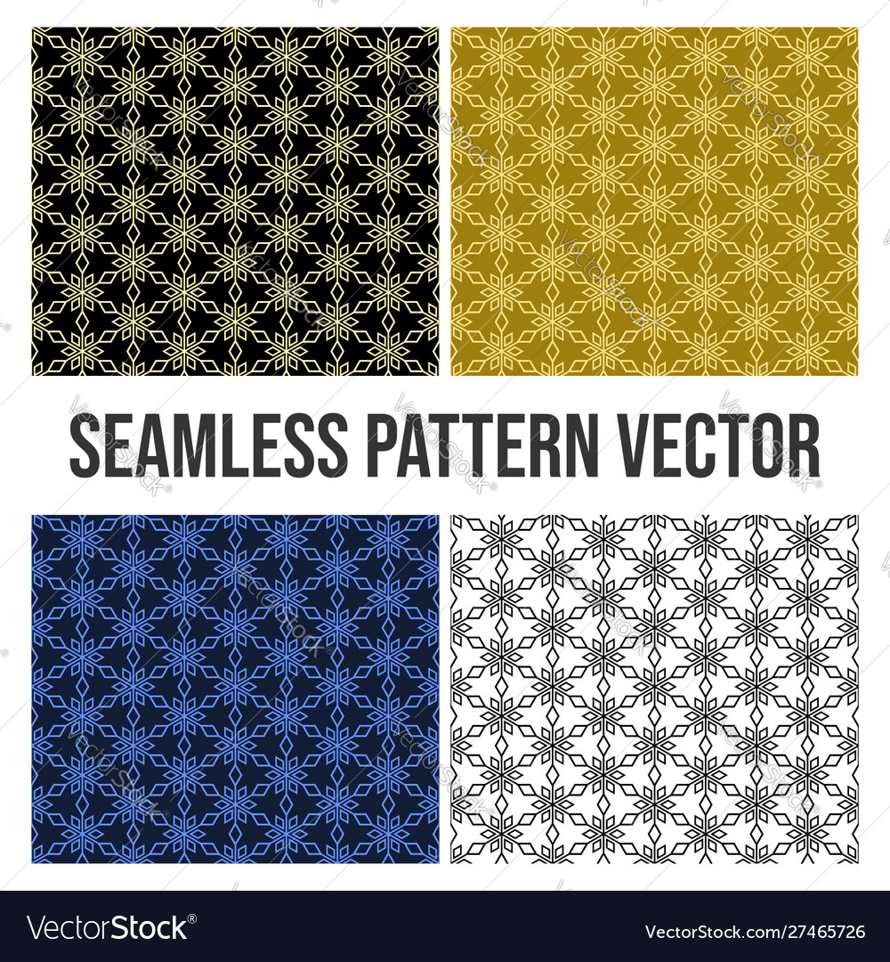 Snowflake seamless pattern with 4 color