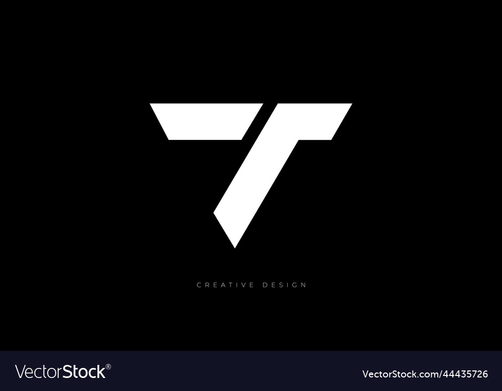 T triangle letter logo Royalty Free Vector Image