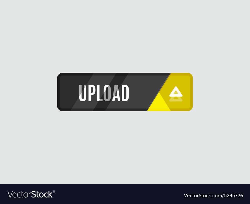 Upload button futuristic hi-tech ui design