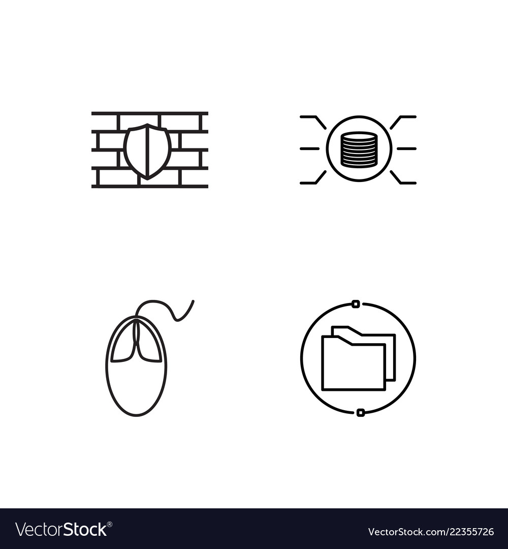 Web simple outlined icons set vector image Web simple outlined icons set