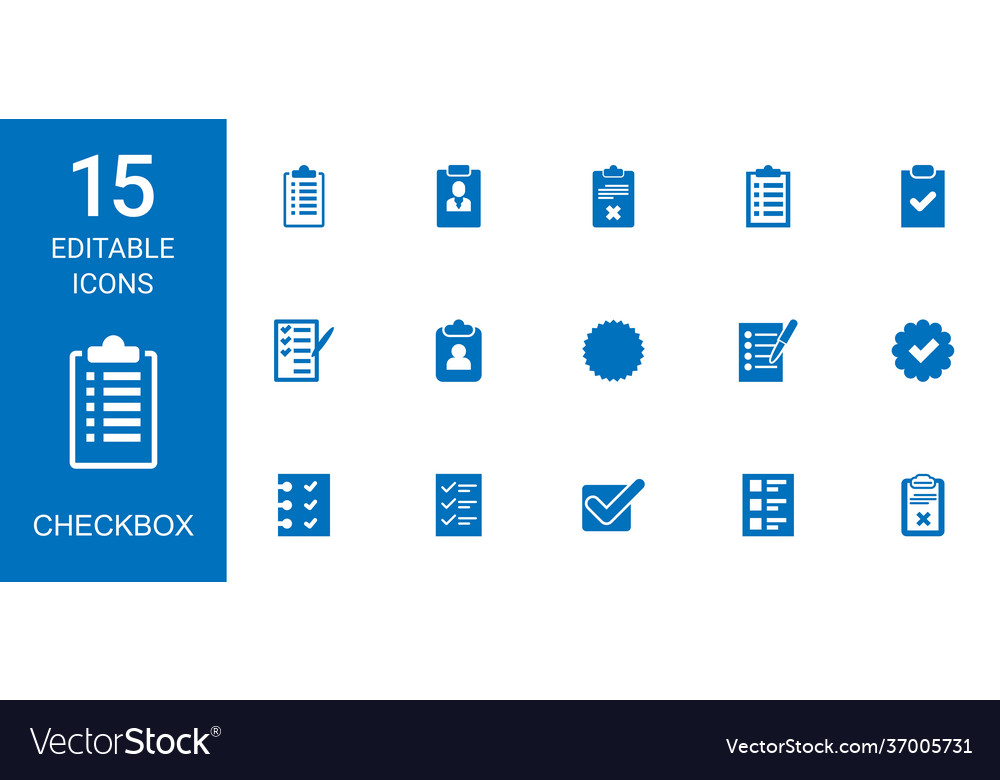 15 checkbox icons