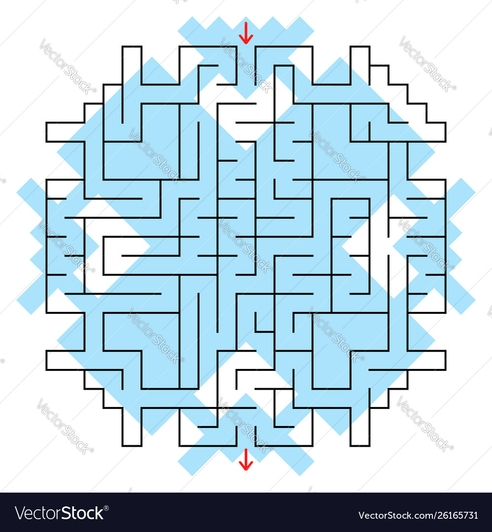 Colorful square fantastic labyrinth with an input vector image Colorful square fantastic labyrinth with an input
