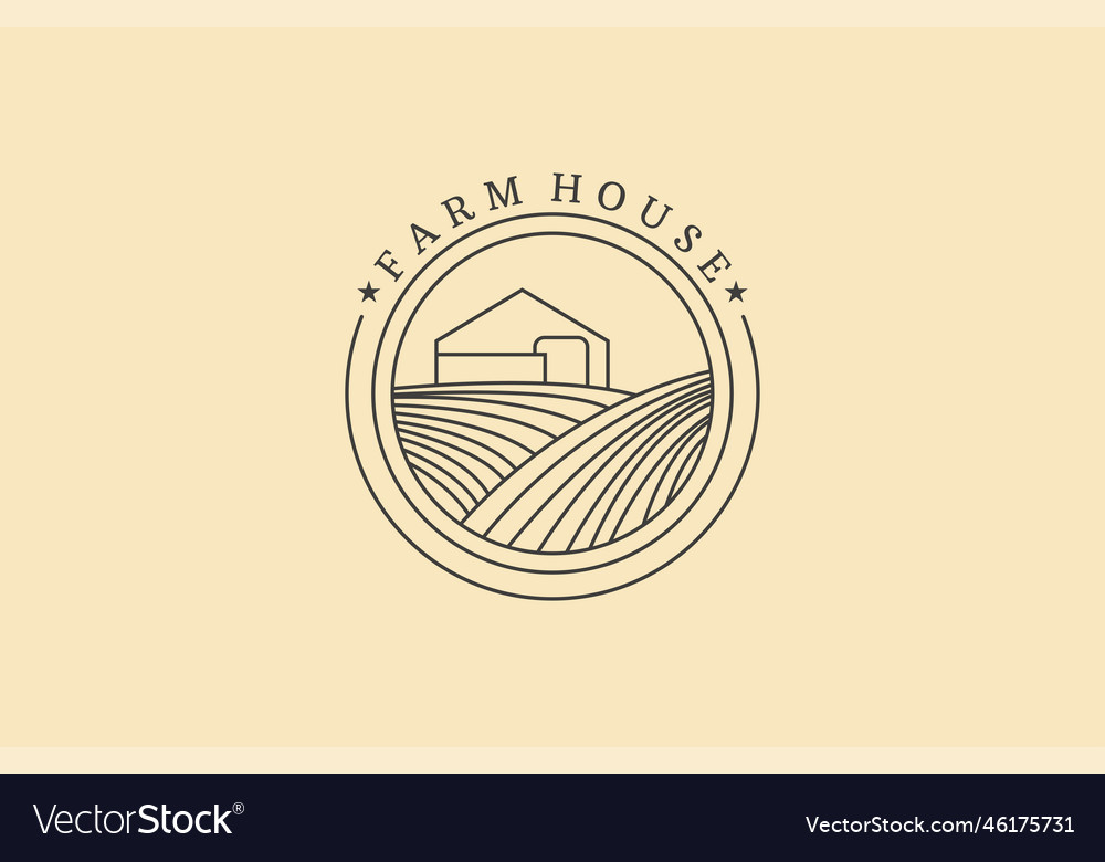 Farm house Royalty Free Vector Image - VectorStock