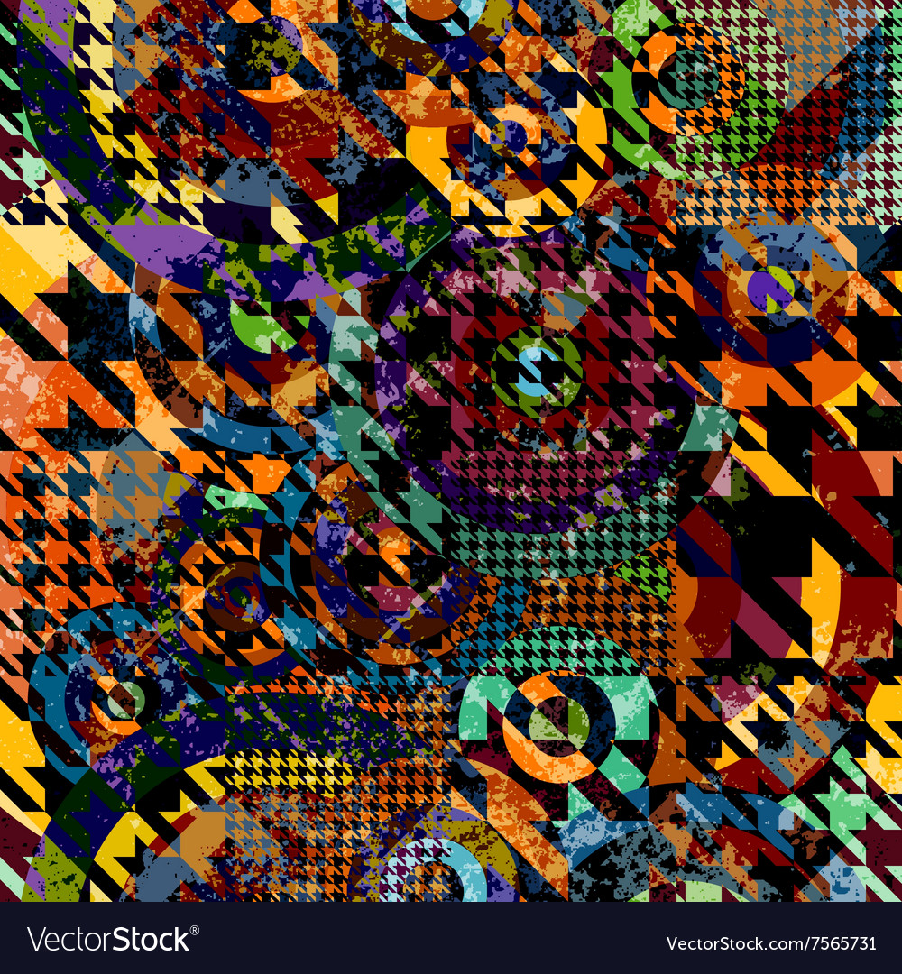 Houndstooth pattern on abstract blur background