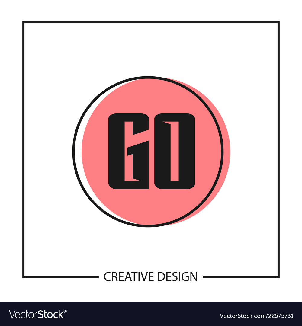 Initial go letter logo template design