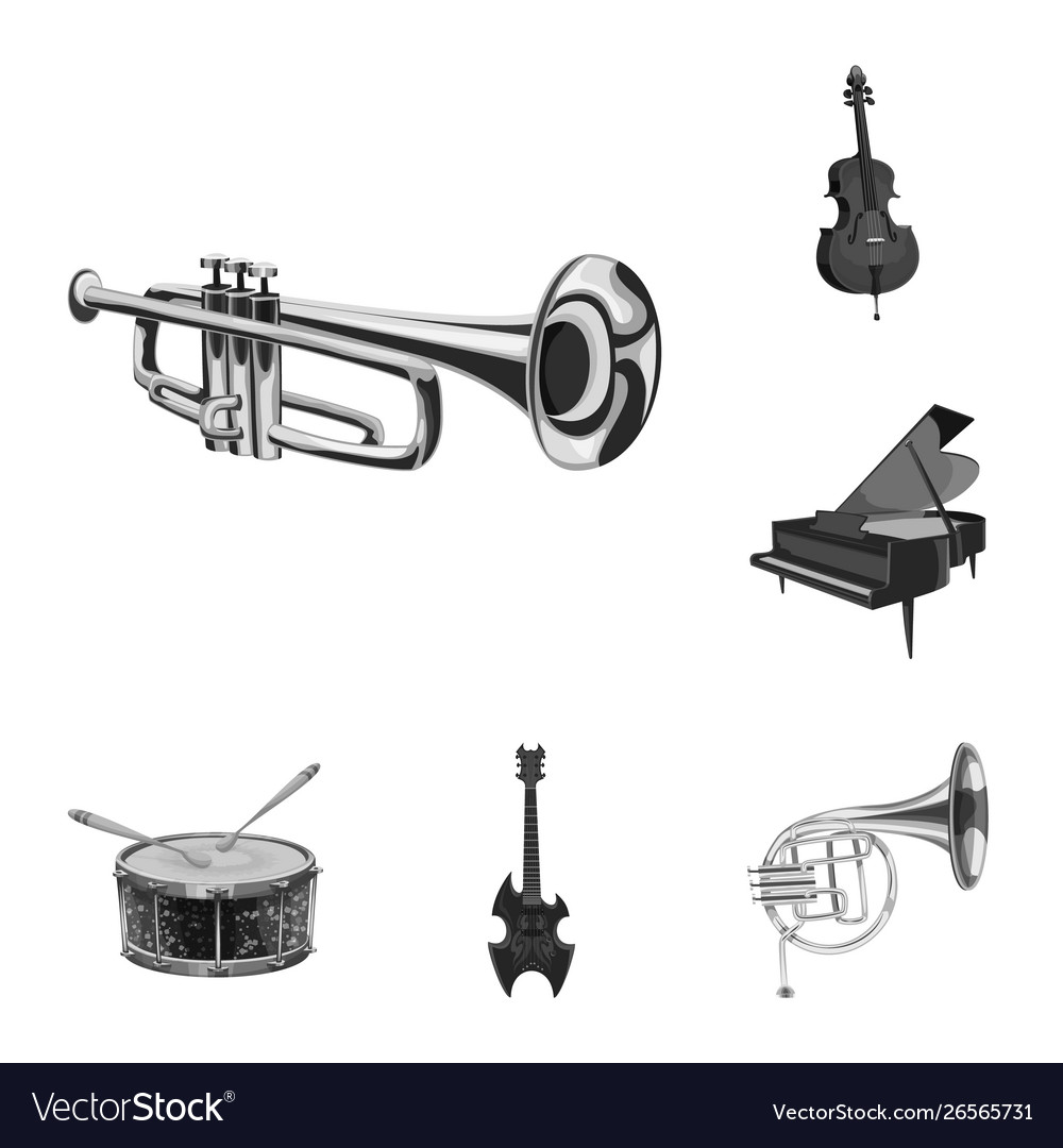 Isolated object music and tune symbol vector image Isolated object music and tune symbol