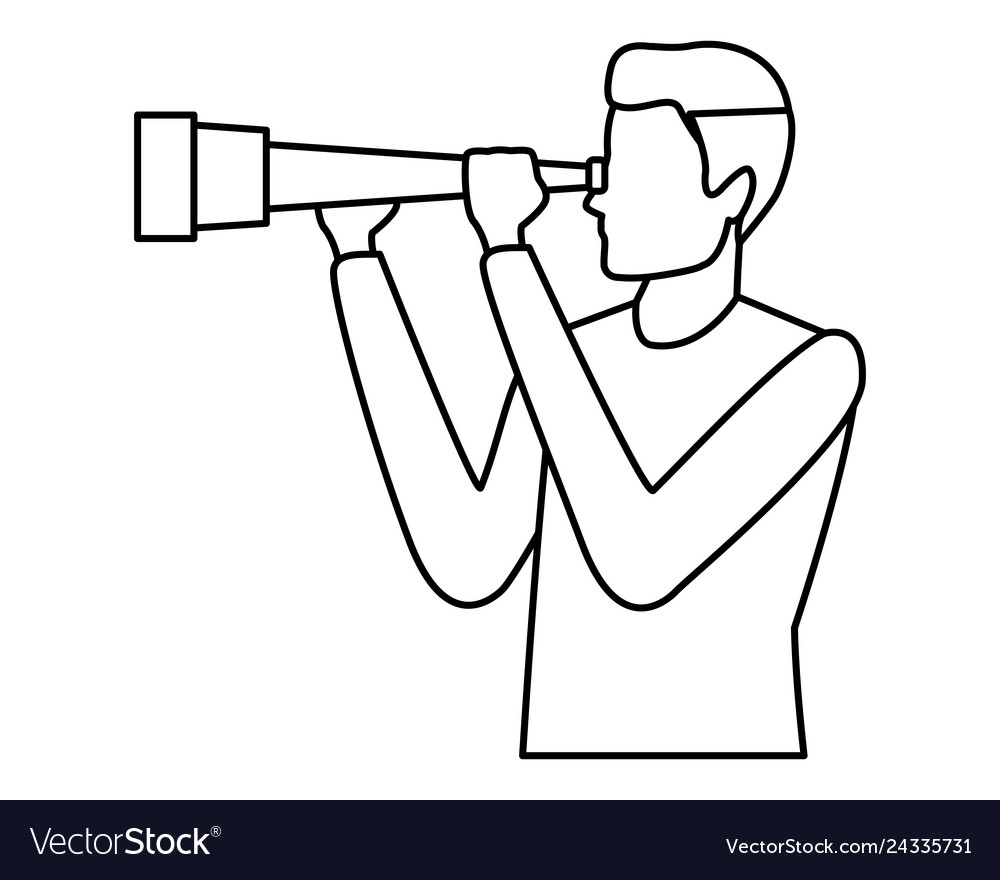 Man with telescope