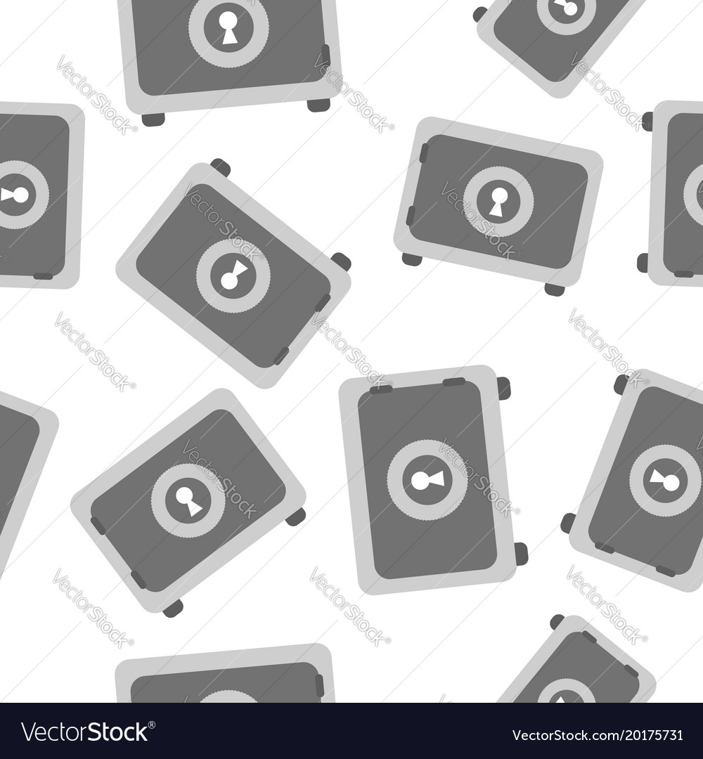 Money safe box seamless pattern background icon
