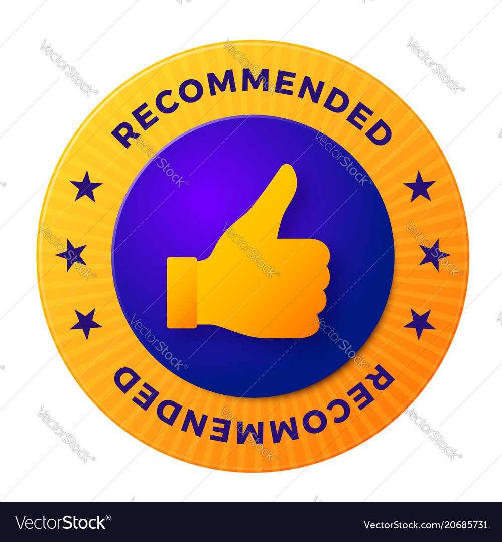 Recommended label round stamp for high quality Vector Image