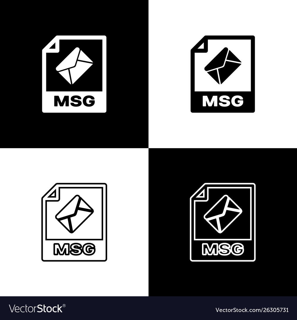 Set msg file document icon download button