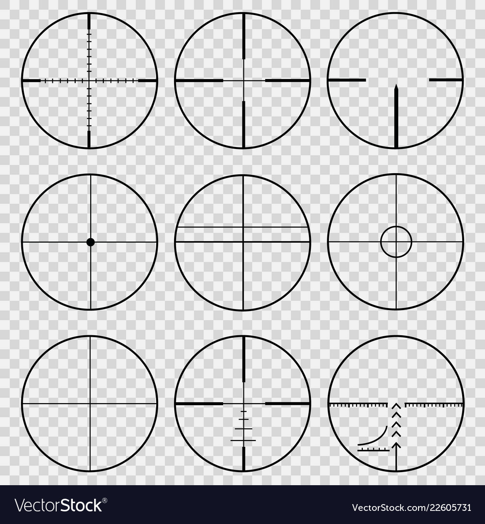 Set telescopic sights Royalty Free Vector Image