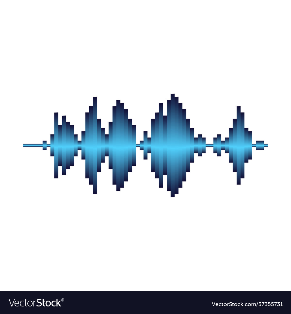 Sound wave cartoon icon