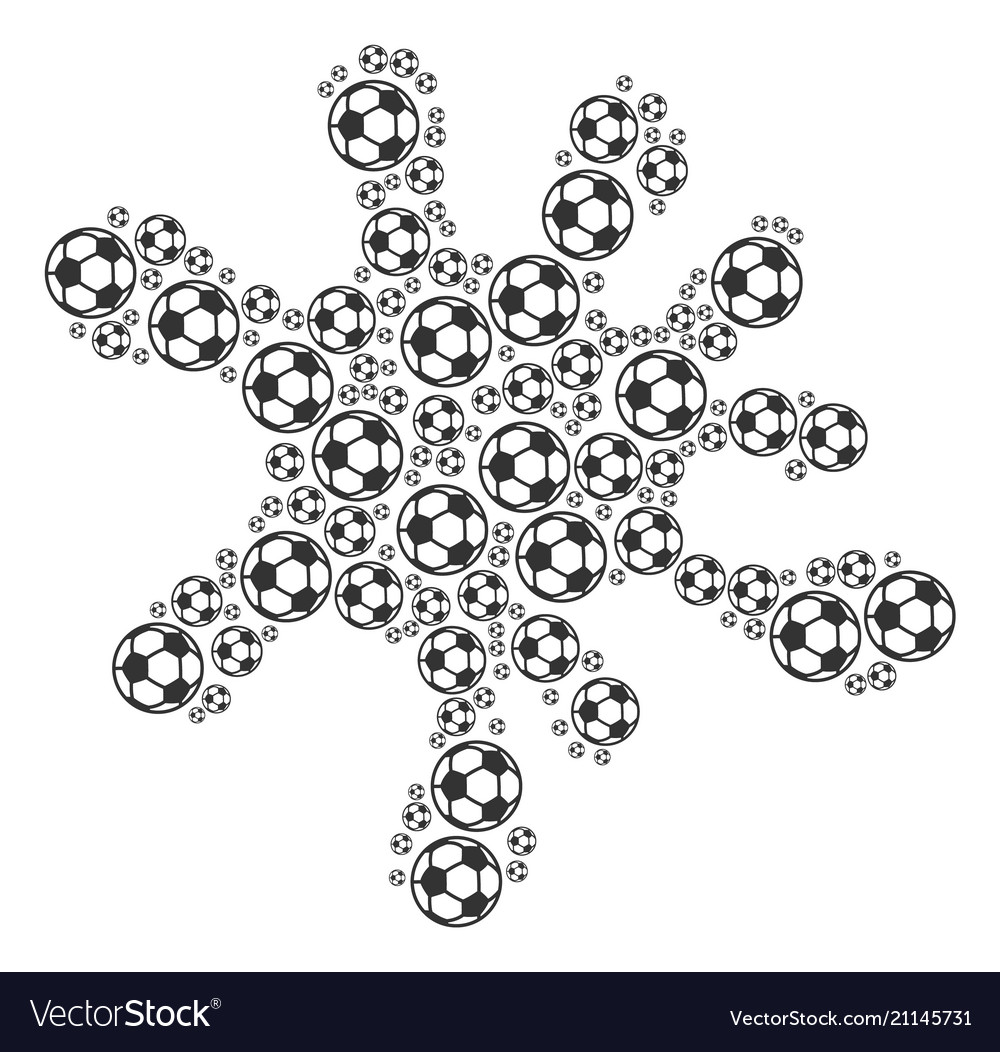 Splash shape of football ball icons