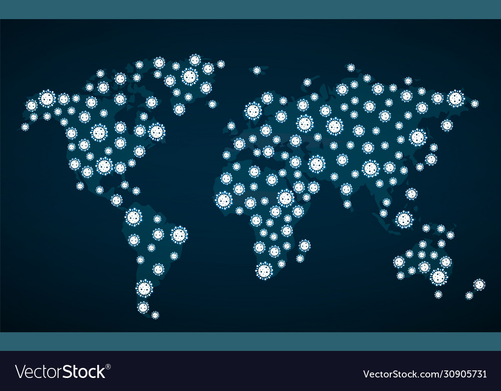 Weltkarte coronavirus pandemic