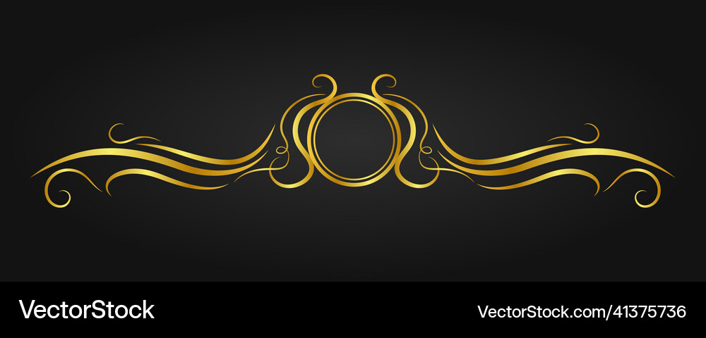 Abstract golden frame Royalty Free Vector Image