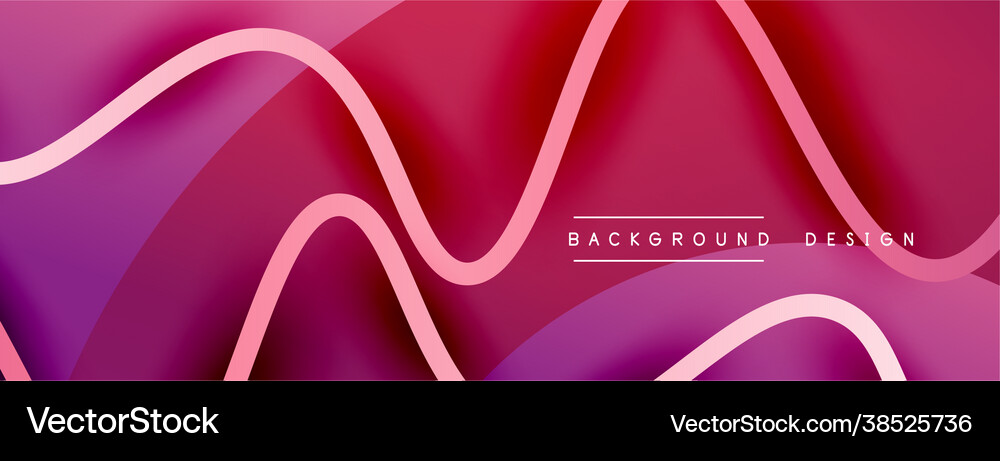 Abstract gradient background with wave line Vector Image