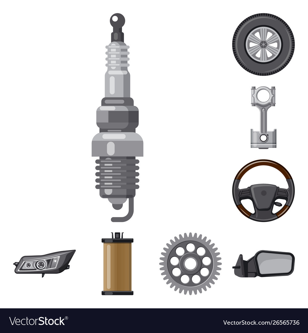 Auto and part logo set vector image Auto and part logo set