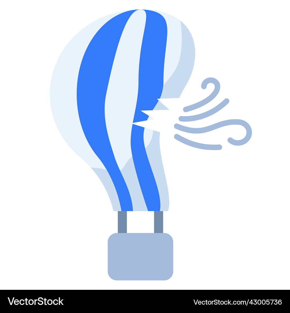 Balloon flat empty state single isolated icon Vector Image