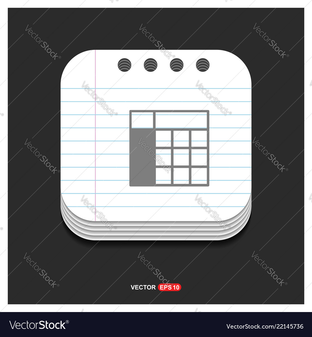 Calculator icon gray on notepad style