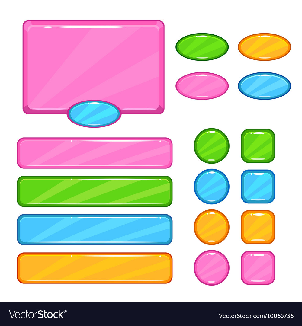 Colorful UI Button Set