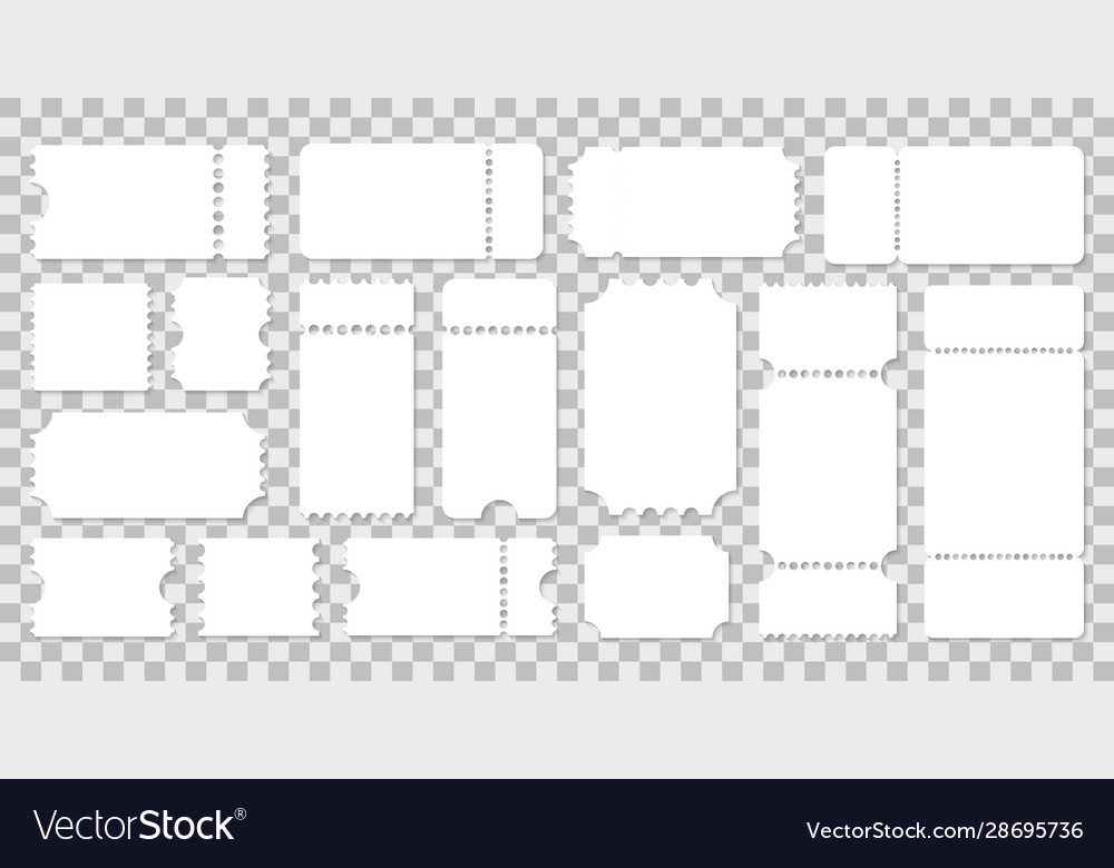 Empty ticket templates mockup concert and movie