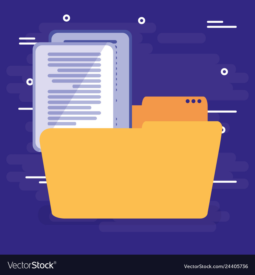 Folder document isolated icon