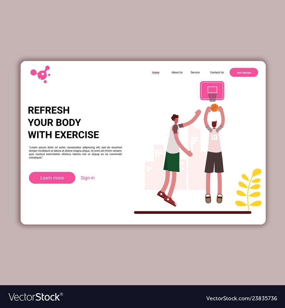For web page or landing flat design style
