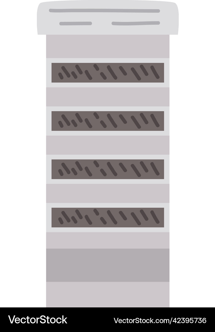 Gray building facade Royalty Free Vector Image