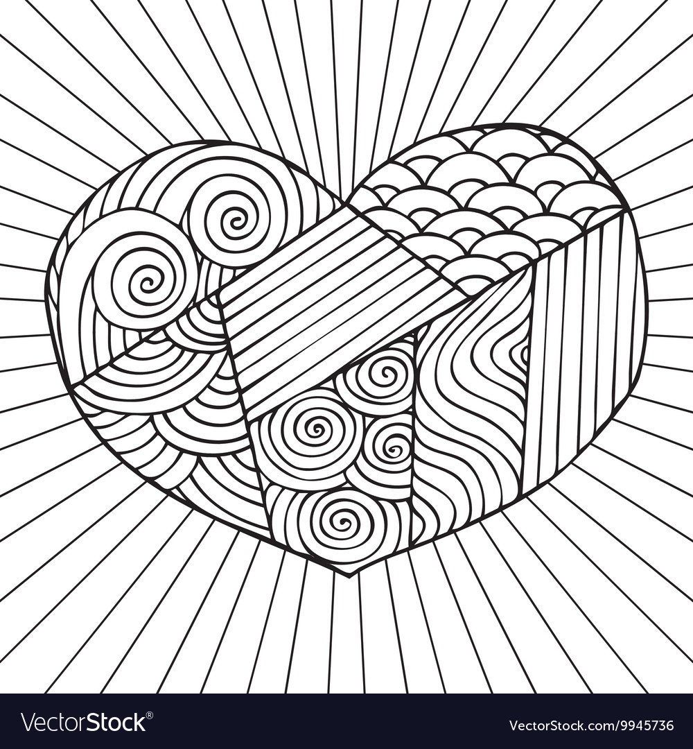 Hand drawn heart Royalty Free Vector Image - VectorStock